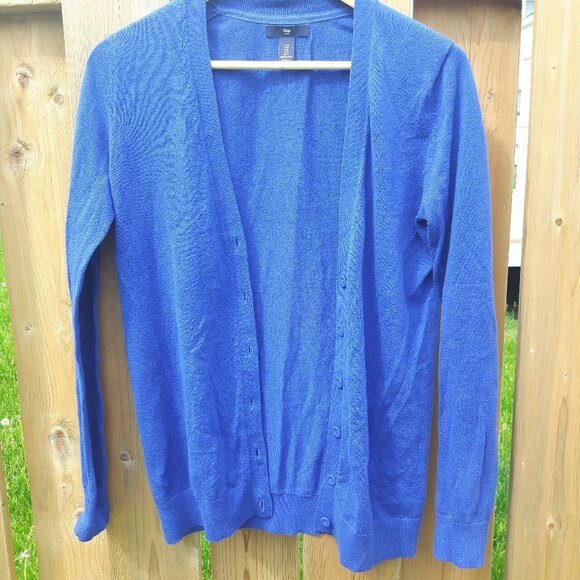 PREPPY GAP Cardigan Royal Blue Small - Picture 1 of 3